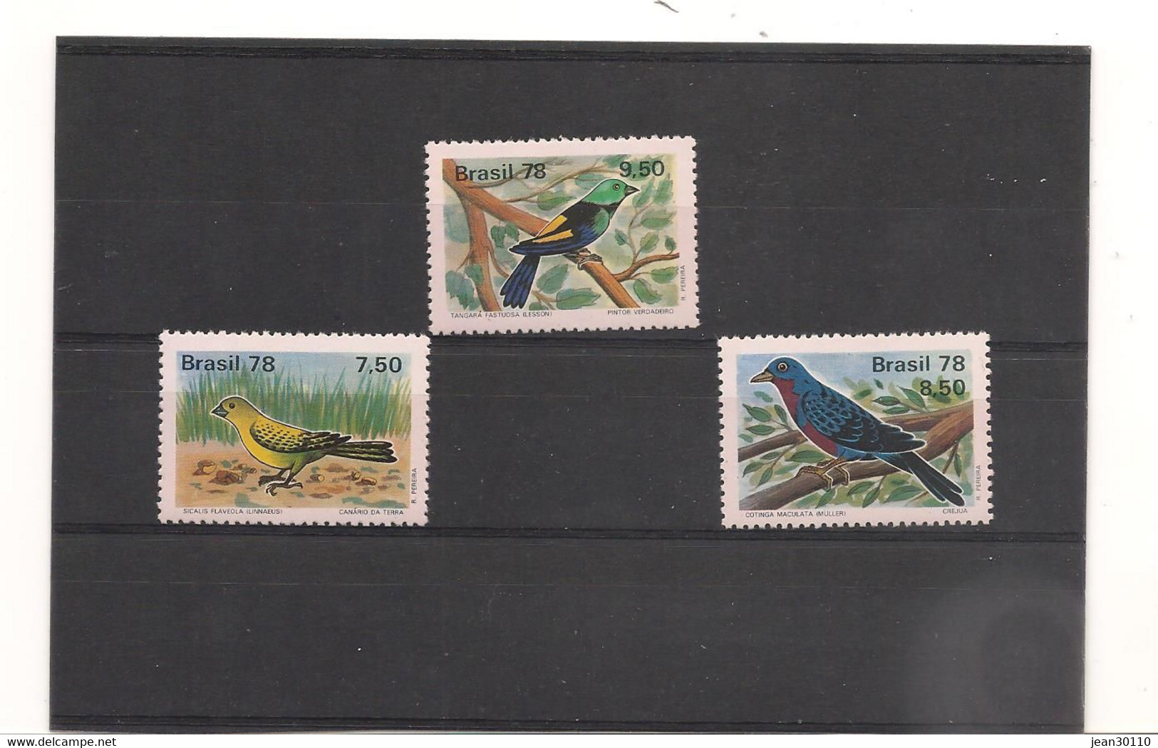 BRÉSIL  ANNÉE 1978 OISEAUX  N°Y/T: 1310/12** - Unused Stamps