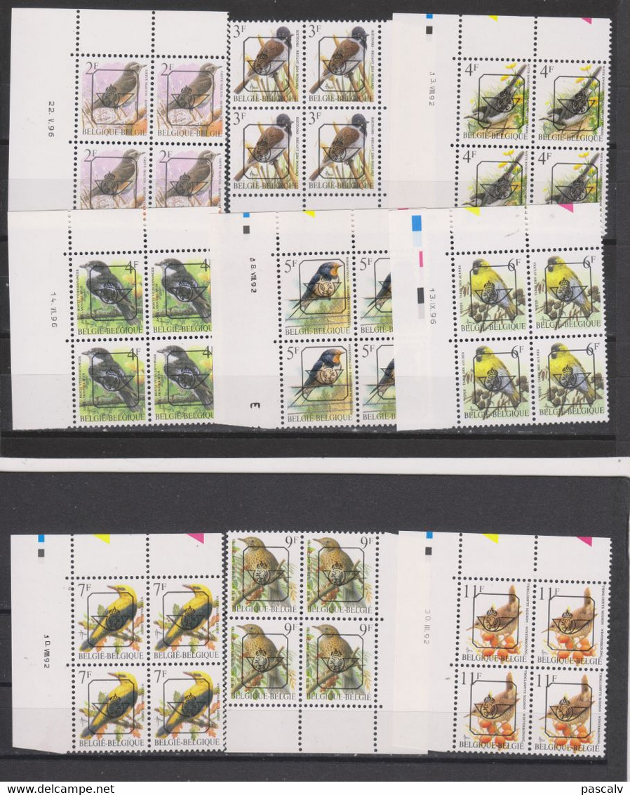 Lot De Buzin En Bloc De 4 ** Neuf Sans Charnière Avec Les 821 Et 833 - Typo Precancels 1986-96 (Birds)