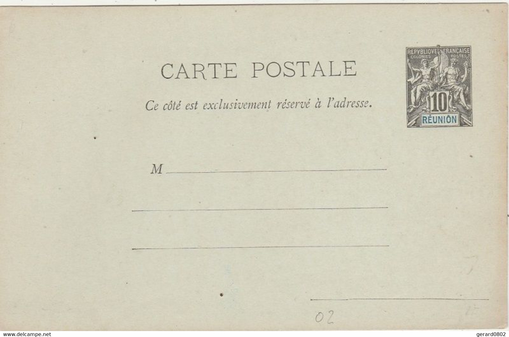 Réunion - Carte Postale 10c Type Groupe - Neuve - Briefe U. Dokumente