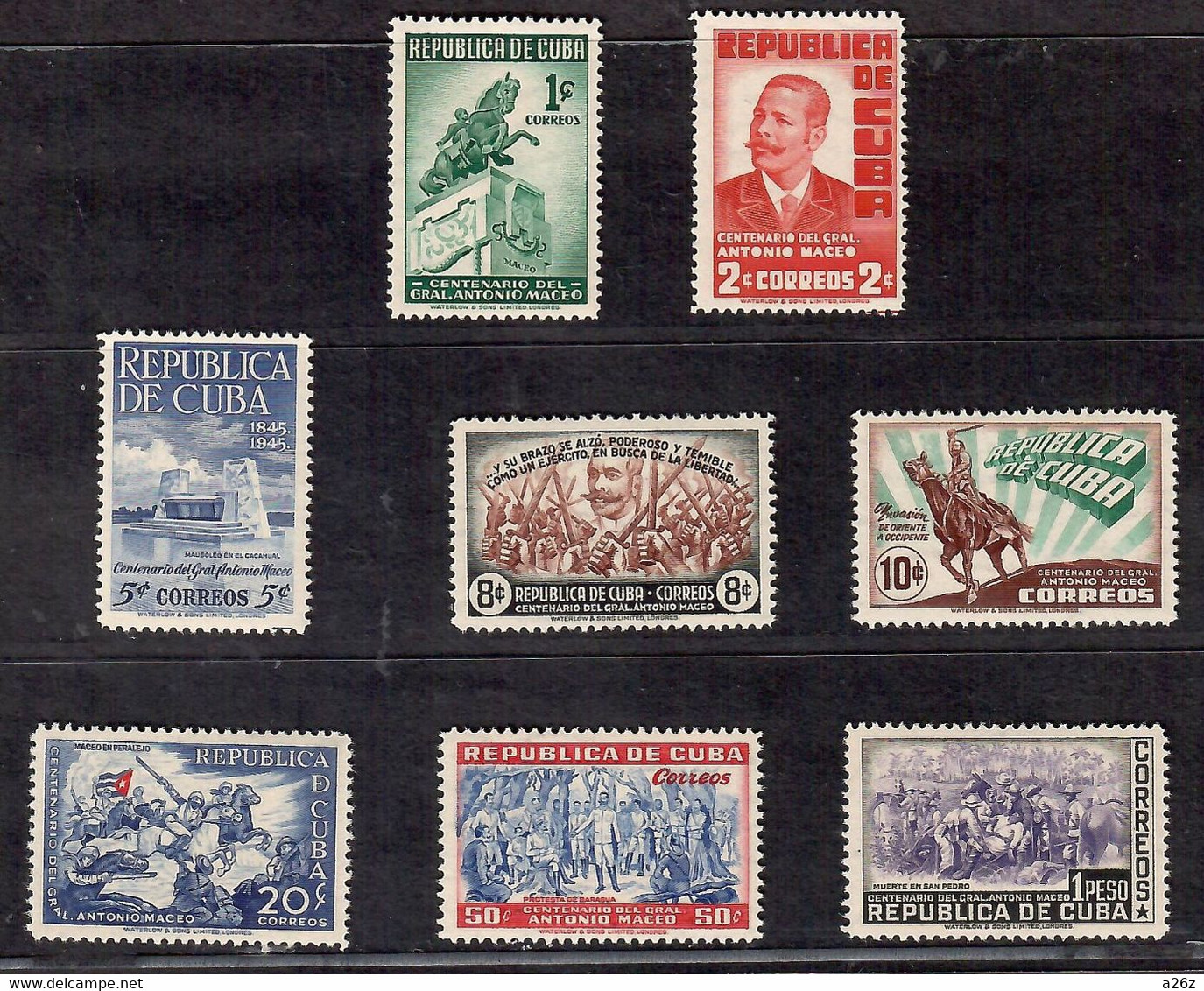 Cuba 1948 Birth Cent. (in 1945) Of Maceo 8V MNH - Ungebraucht