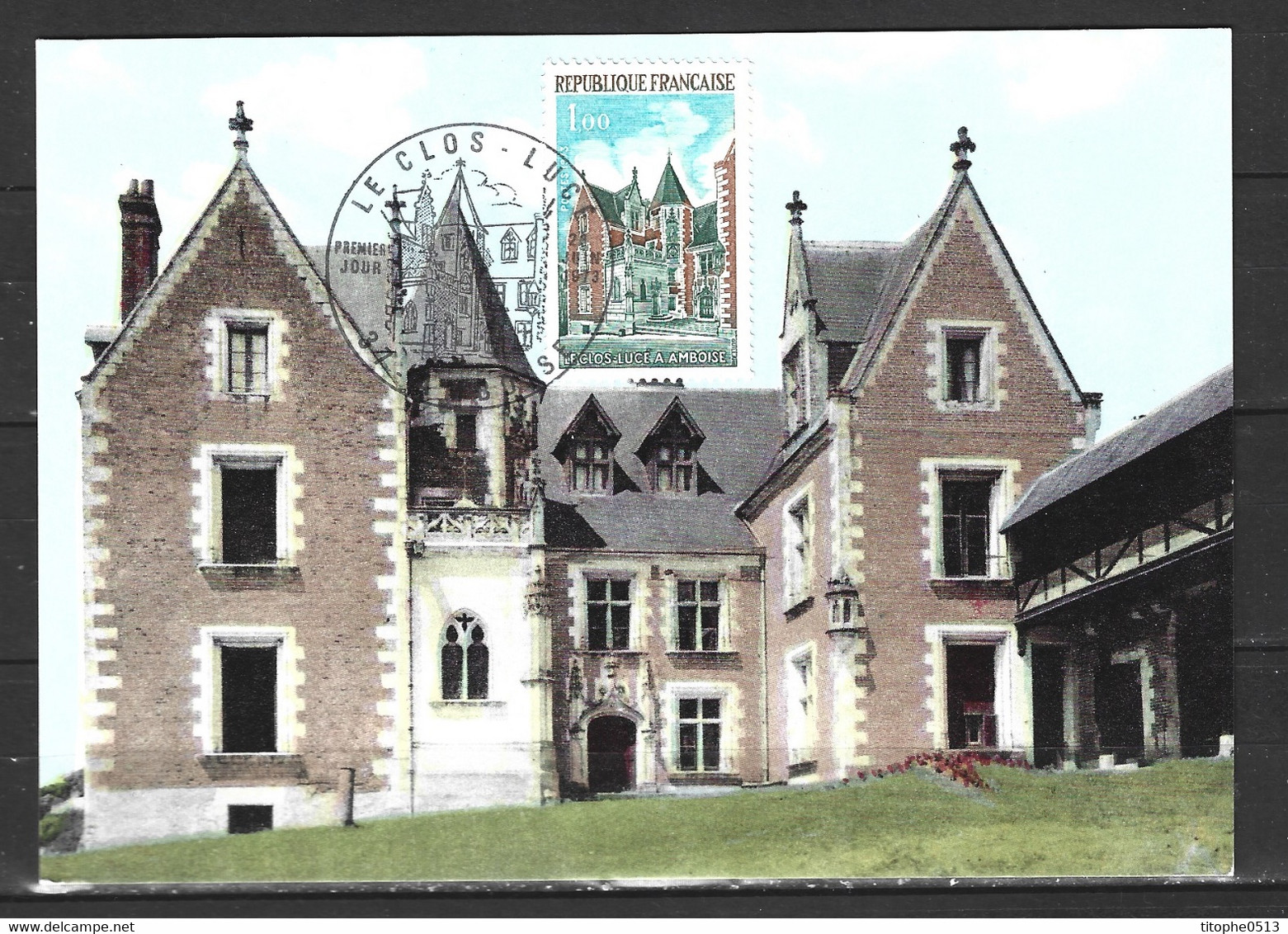 FRANCE. N°1759 De 1973 Sur Carte Maximum. Le Clos-Lucé à Amboise. - Châteaux