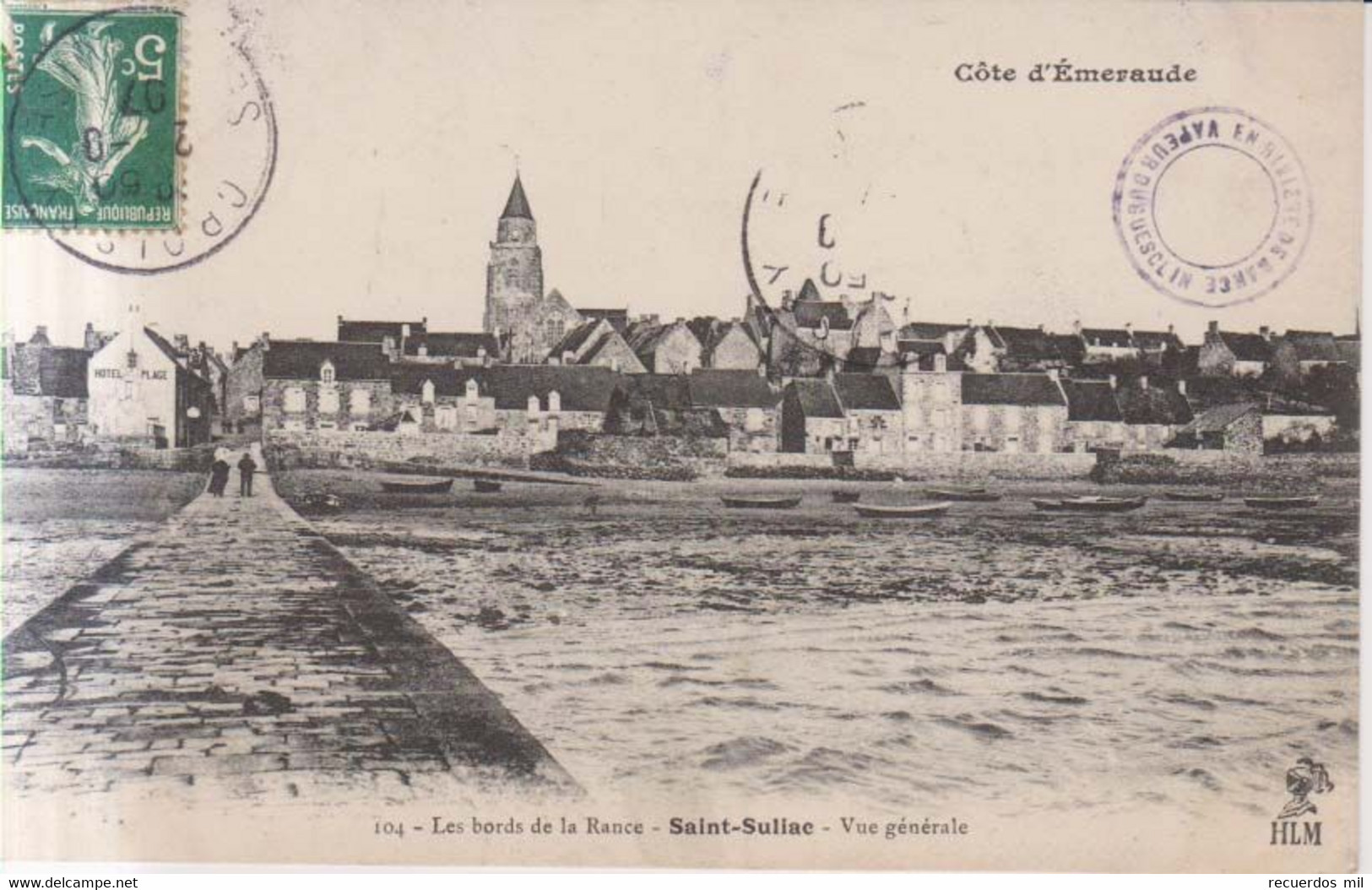 Saint Juliac Vue Generale  Carte Postale Animee   1907 - Saint-Suliac