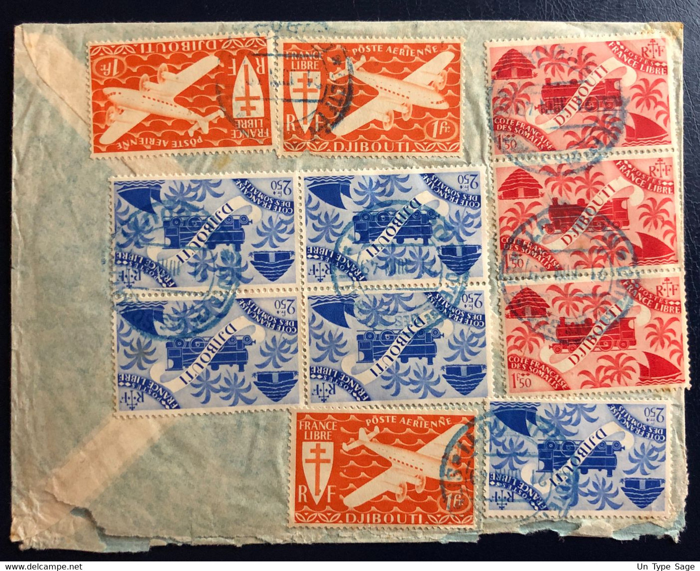 Côte Française Des Somalis, Divers Sur Enveloppe De Djibouti 21.6.1949 Pour La France - Voir Verso - (B4515) - Covers & Documents