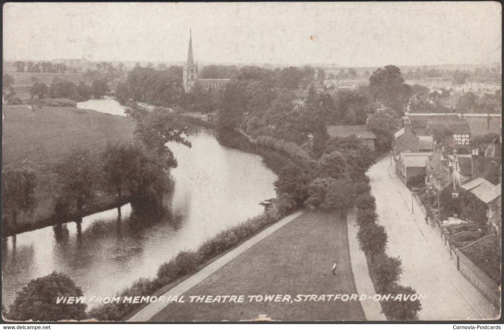 View From Memorial Theatre, Stratford-on-Avon, 1909 - ETW Dennis Postcard - Stratford Upon Avon