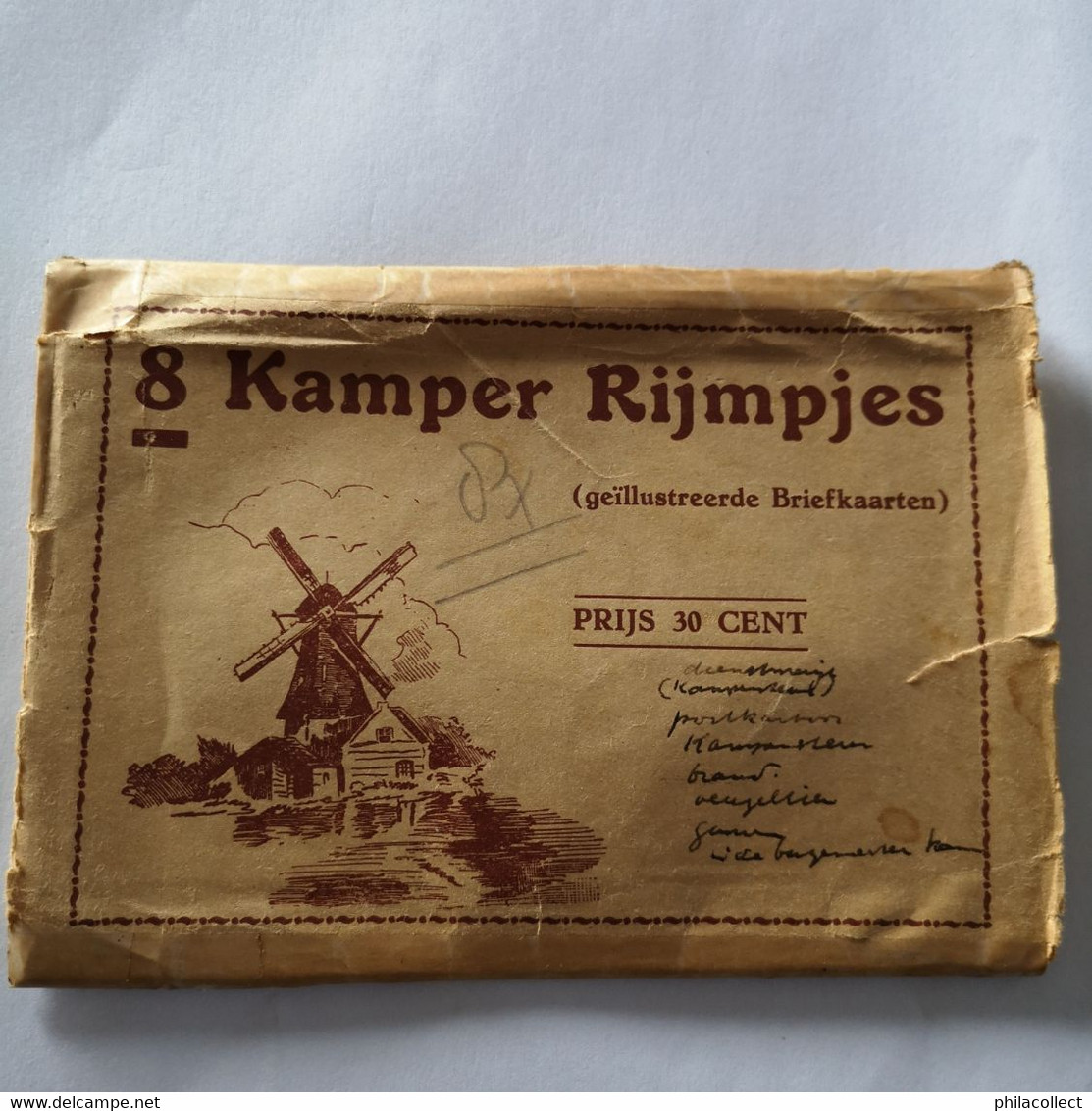 Kampen (Ov.) Orginele Omslag Met 8 Anzicht - Briefkaarten Met Kamper Rijmpjes (8 Verschillende) 19?? Zeldzaam Compleet - Kampen