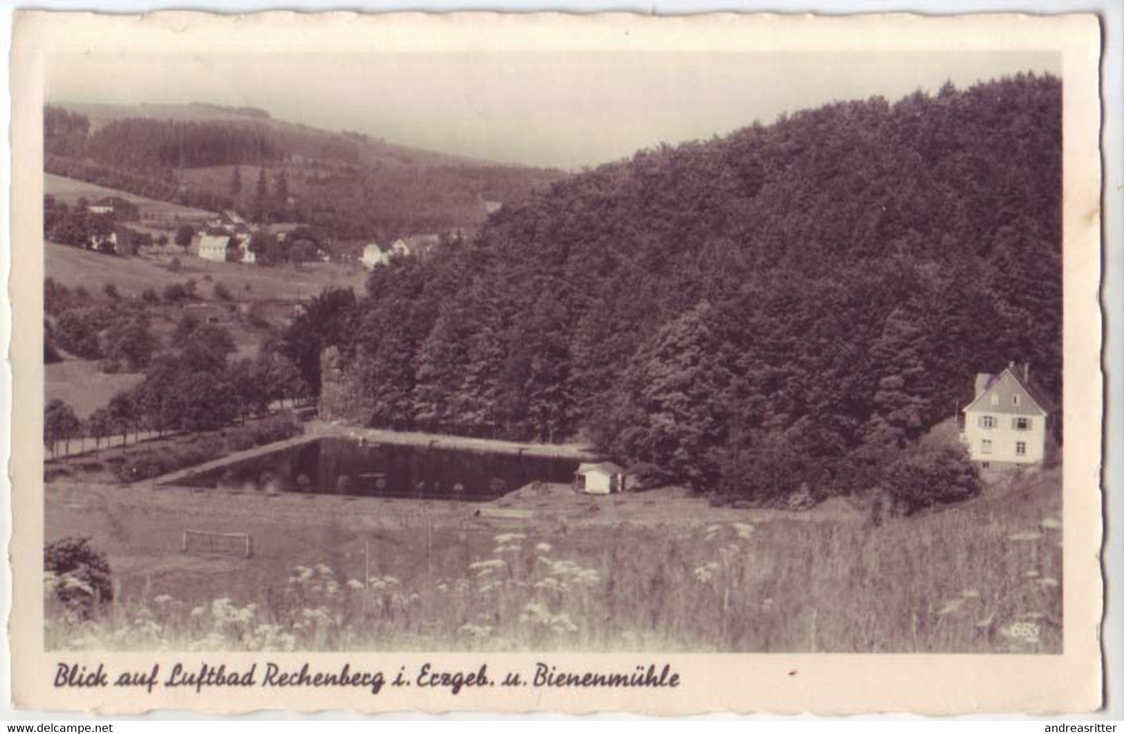 AK Rechenberg Freibad 1957 (Al06) - Rechenberg-Bienenmühle