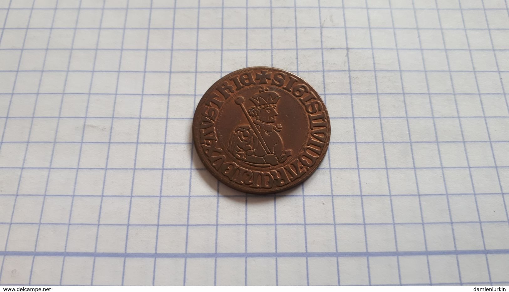 AUTRICHE JETON 500 ANS SIGISMUND ARCHIDUX AUSTRIE ERSTE TALER PRÄGESTÄTTE 1477-1977 HALL IN TIROL FRAPPE MEDAILLE 25.5MM - Monarchia / Nobiltà