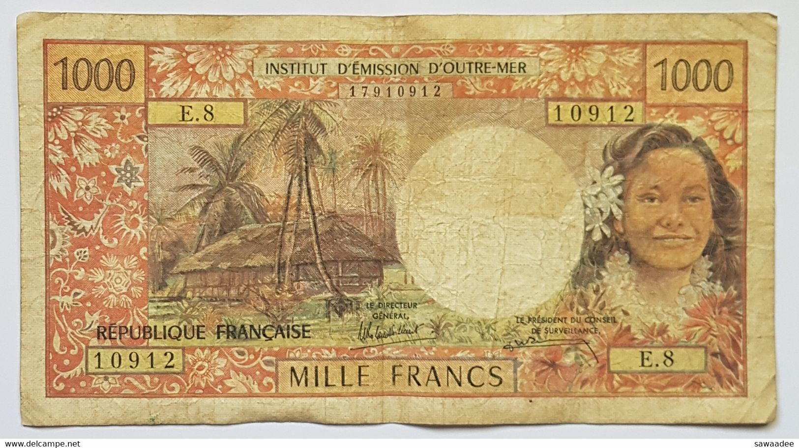 BILLET - POLYNESIE FRANCAISE - PAPEETE - INSTITUT D'EMISSION D'OUTRE MER - P.2 - 1000 CPF - 1985 (signe 5) - ANIMAUX - - Autres - Océanie