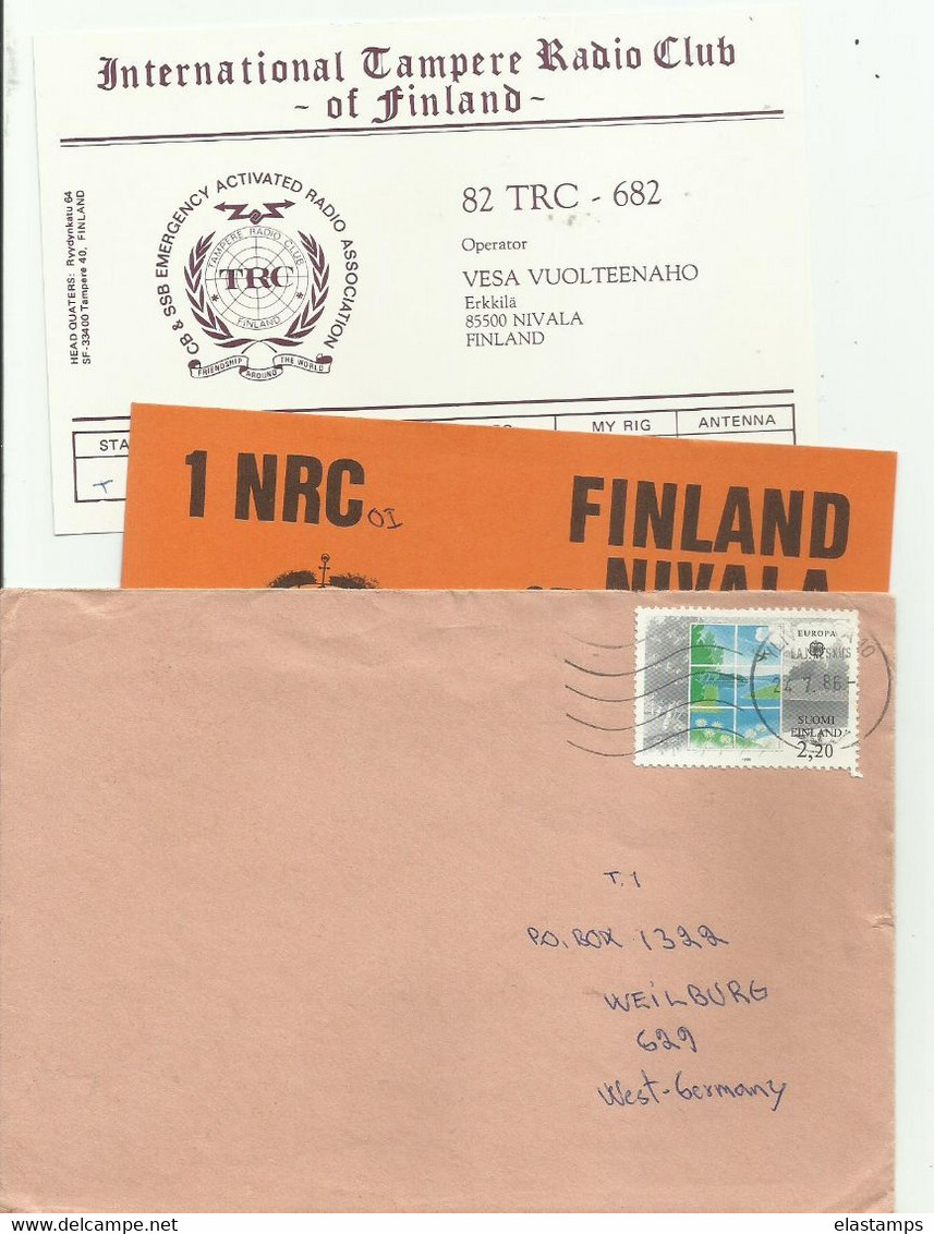 FINNLAND  CV 1986 EUROPA - Brieven En Documenten