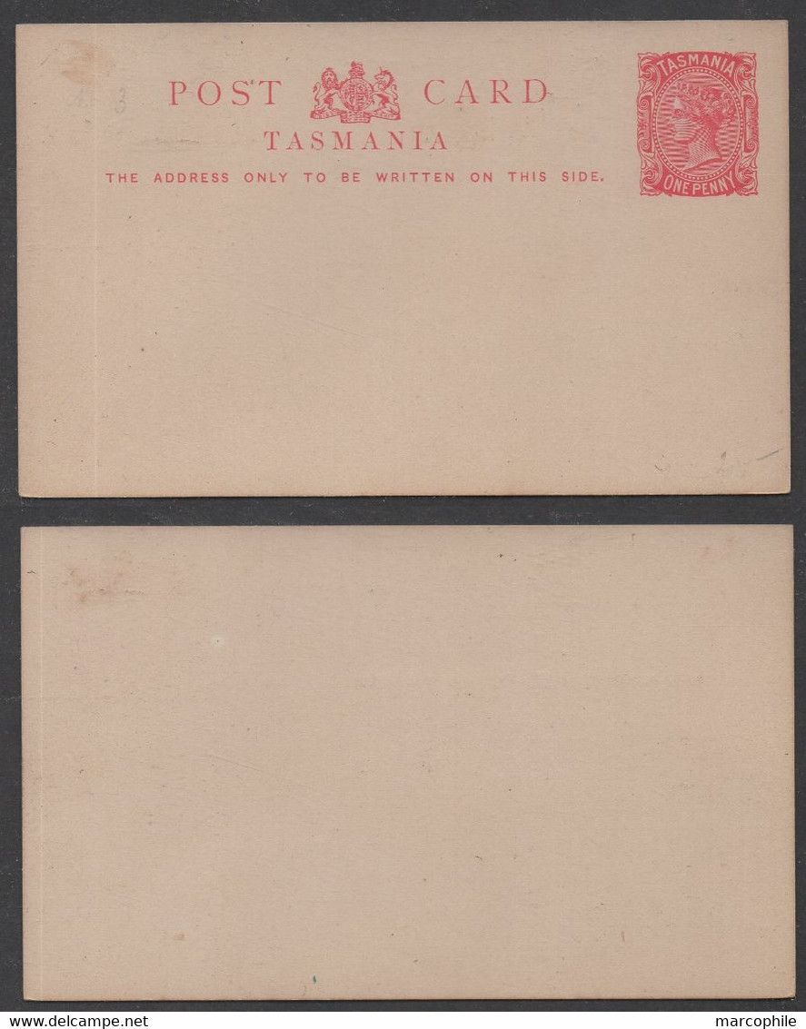 TASMANIE - TASMANIA  - QV  /  ENTIER POSTAL - POSTAL STATIONERY CARD  (ref 8009a) - Briefe U. Dokumente