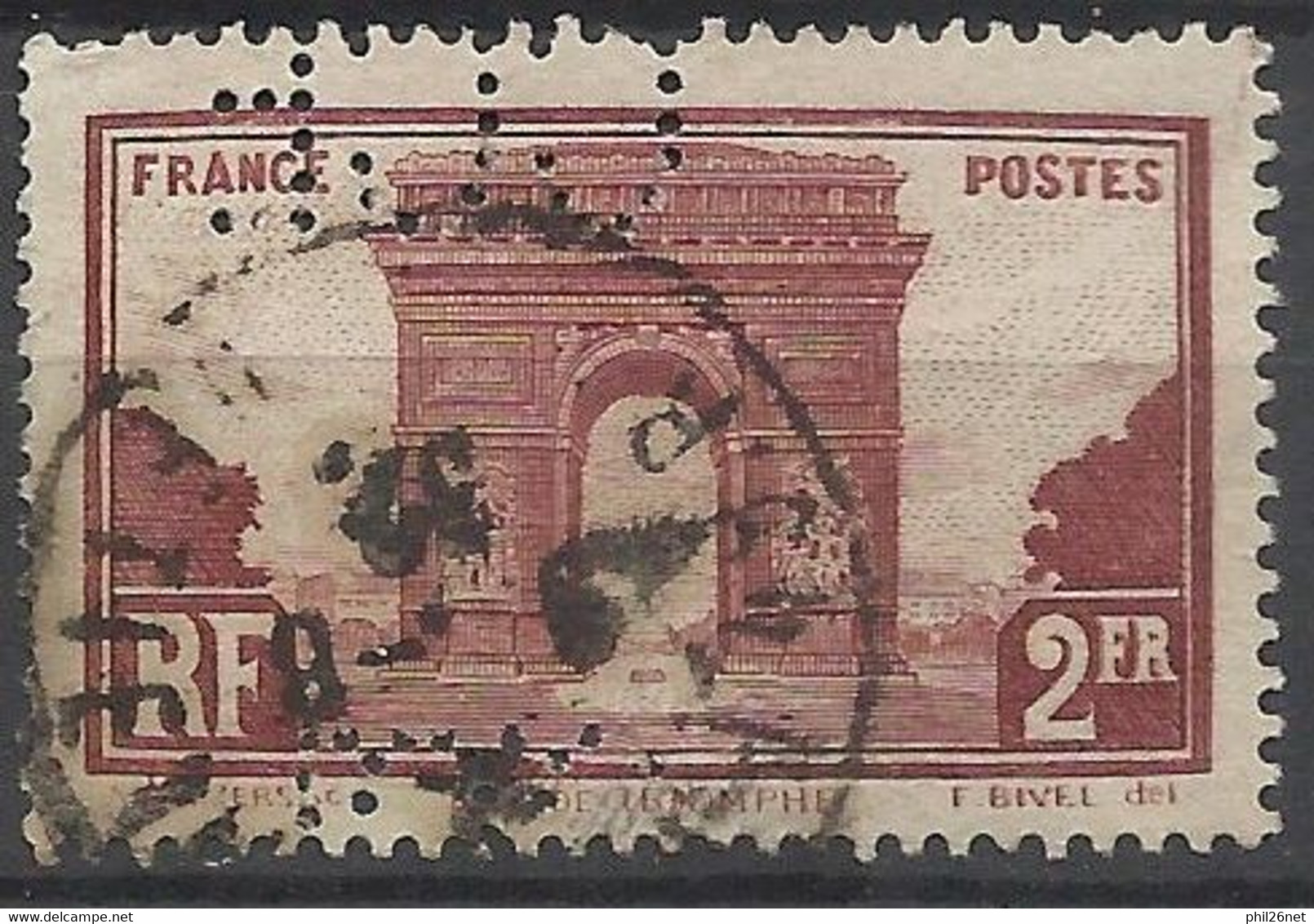 France  N° 258  Perforé  CCE      Oblitéré   B/TB    Voir Scans    Soldes ! ! ! - Used Stamps