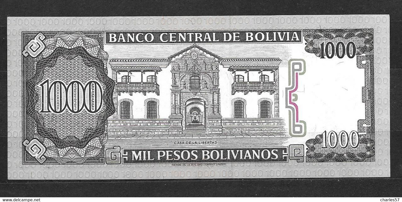 Bolivie :1000 Pesos Bolivianos 1982 (pas Circulé) Neuf Avec Le N° D 21649378 - Bolivie