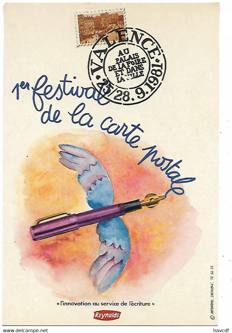 CPM - édit. SIPHULA  - 1er Festival De La Carte Postale - VALENCE - 1981 - Bourses & Salons De Collections