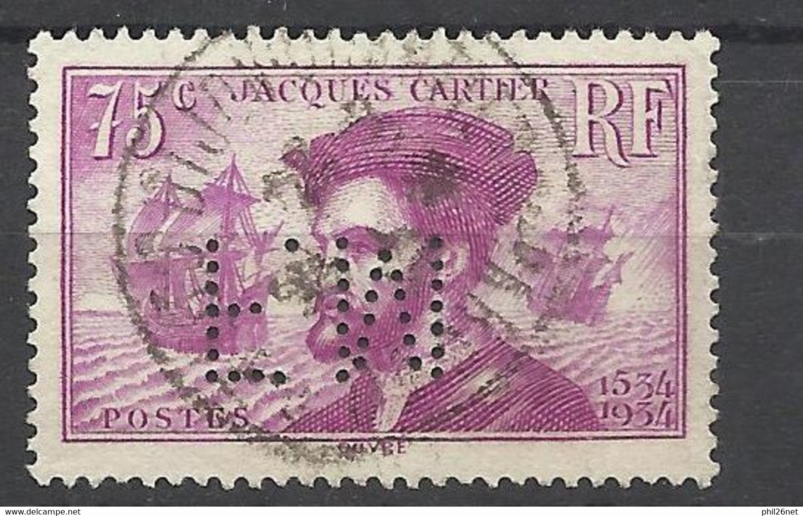 France  N° 296  Perforé    FM        Oblitéré   B/TB    Voir Scans    Soldes ! ! ! - Used Stamps