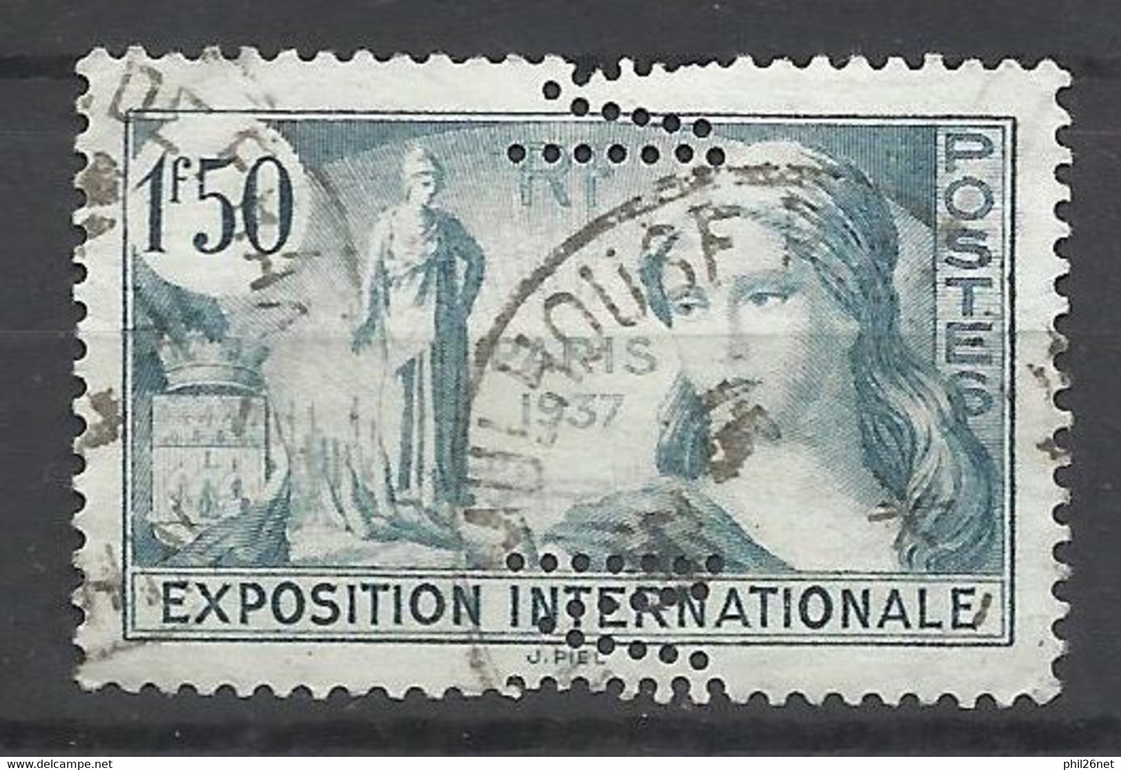 France  N° 336  Perforé   M        Oblitéré   B/TB    Voir Scans    Soldes ! ! ! - Used Stamps