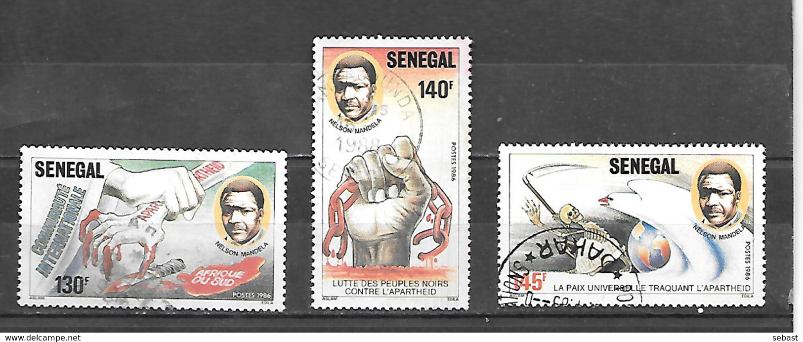 TIMBRE OBLITERE DU SENEGAL DE 1987 N° MICHEL 920/22 - Sénégal (1960-...)