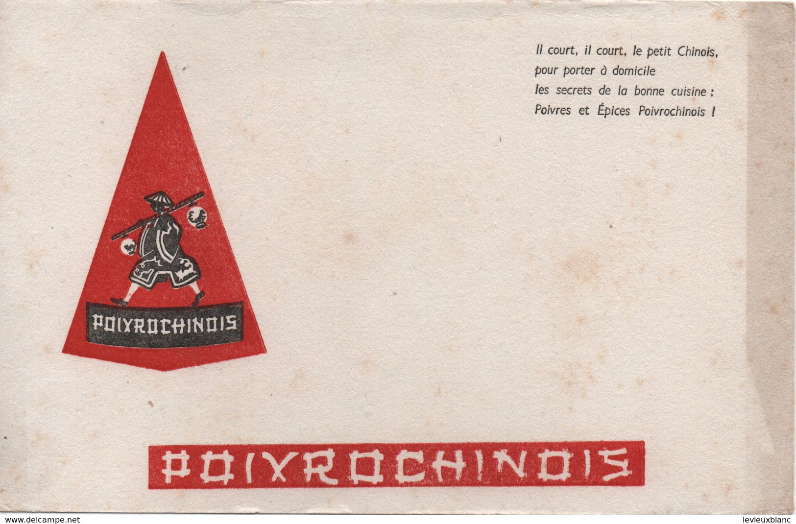 Buvard Ancien / POIVROCHINOIS/ Poivres Et épices / Vers 1950-1960            BUV530 - Levensmiddelen