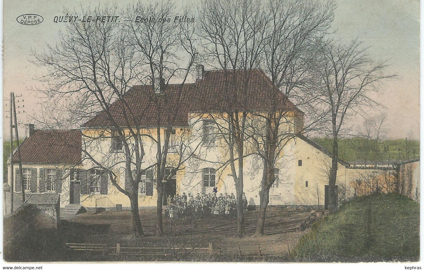 QUEVY-LE-PETIT : Ecole Des Filles - Cachet De La Poste 1910 - Quevy