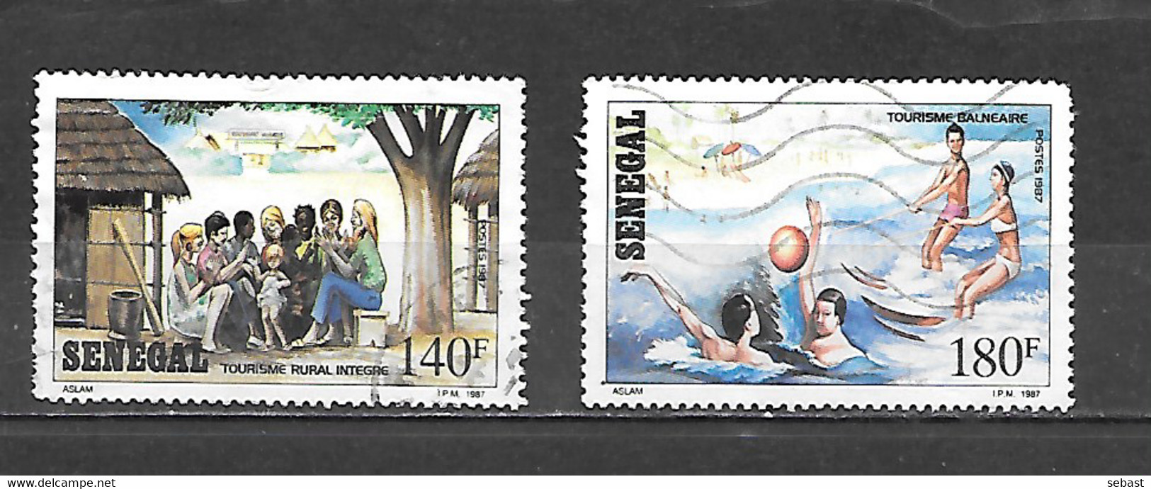 TIMBRE OBLITERE DU SENEGAL DE 1989 N° MICHEL 1009 1011 - Sénégal (1960-...)