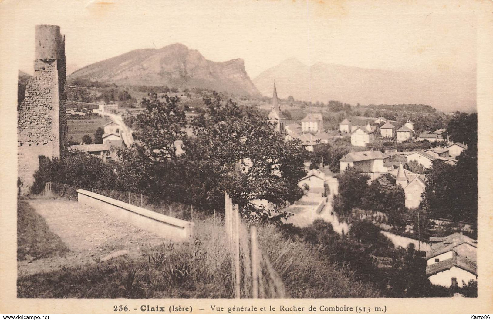 Claix * Vue Générale Et Le Rocher De Comboire - Claix