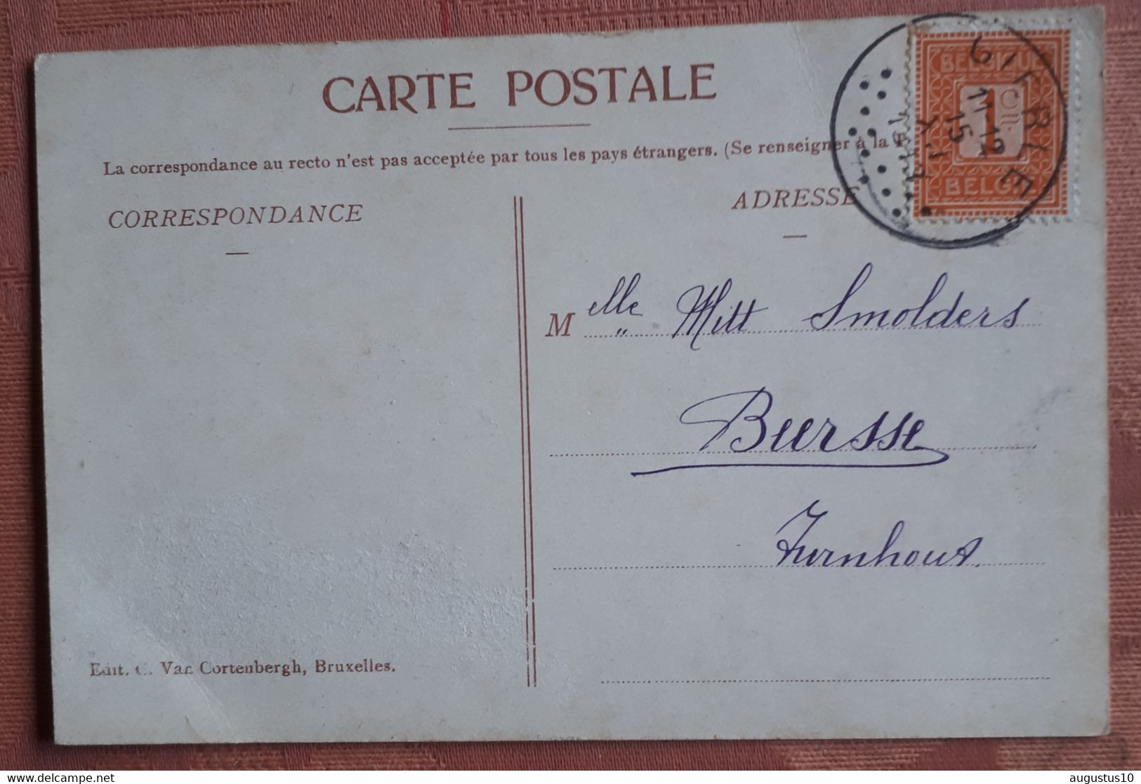 GIERLE 15 VERSCHILLENDE OUDE , GEKLEURDE postkaarten 1912/18 PENSIONAAT URSULINNEN.