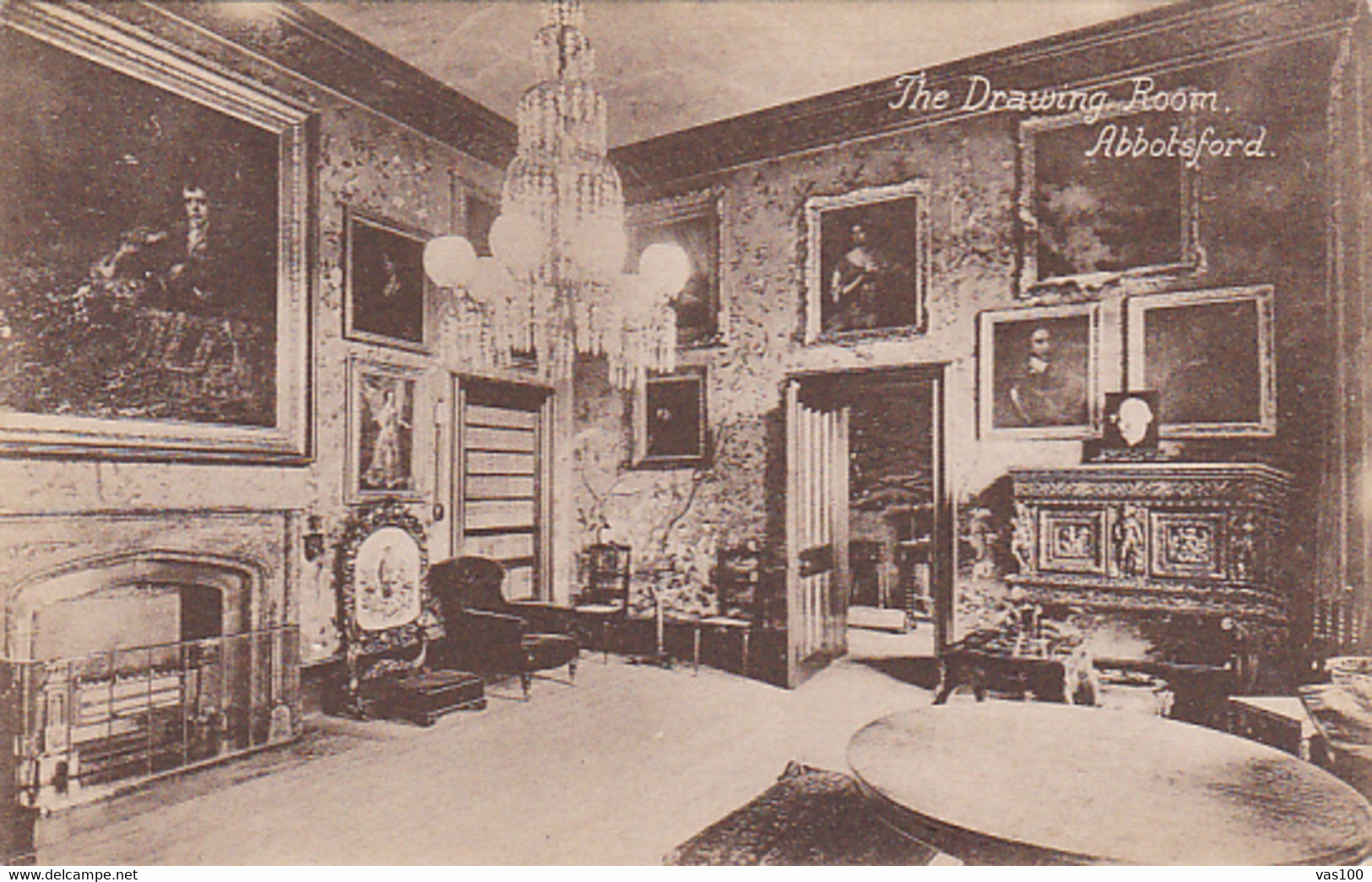 CPA ABBOTSFORD- CASTLE INTERIOR, THE DRAWING ROOM - Roxburghshire