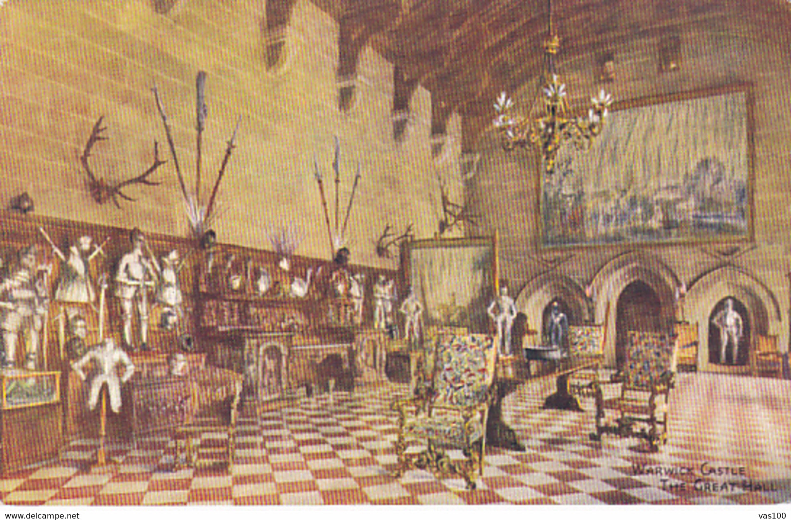 CPA WARWICK- CASTLE INTERIOR, THE GREAT HALL - Warwick