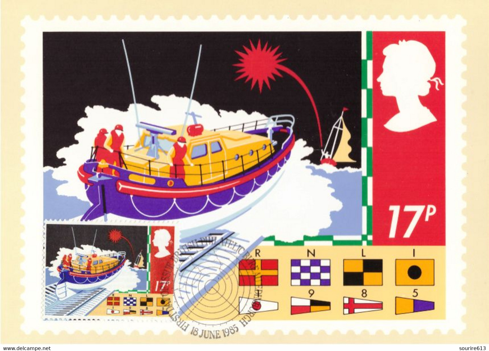CM GB 1985 Secourisme Sauvetage En Mer Lifeboat - Secourisme