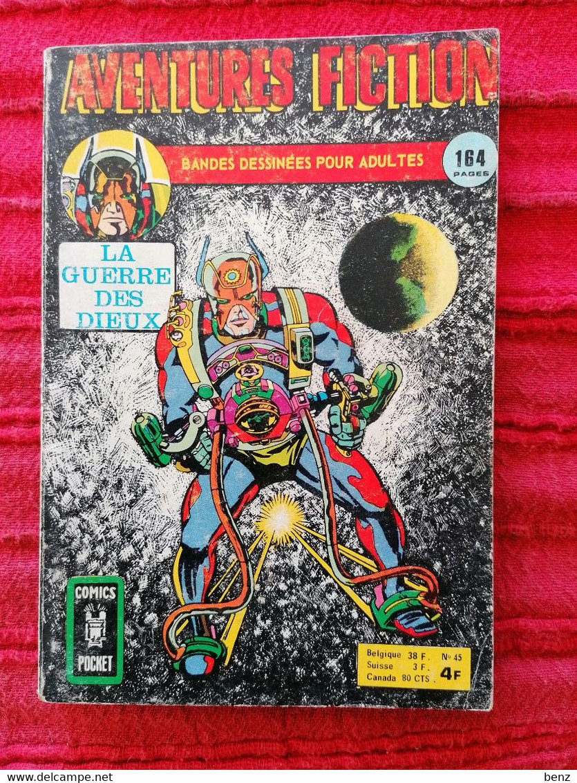 AVENTURES FICTION N°45 EDITIONS ARTIMA 1975  TB état COMICS POCKET LA GUERRE DES DIEUX - Aventuur Fictie