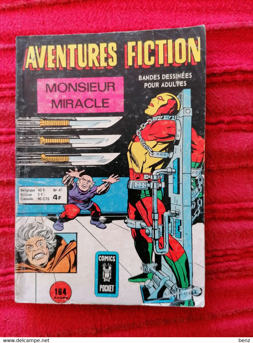 AVENTURES FICTION N°47 EDITIONS ARTIMA 1975  TB état COMICS POCKET MONSIEUR MIRACLE - Aventures Fiction