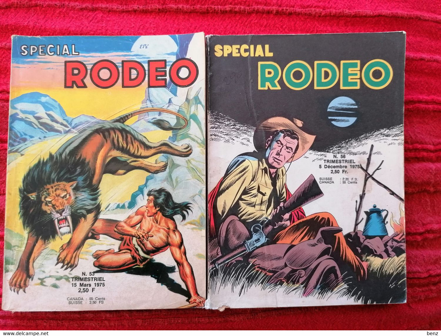 SPECIAL RODEO AVEC TEX WILLER N° 56 TB ET N°53 DEFAUT  Ed. LUG DE 1975 - Rodeo