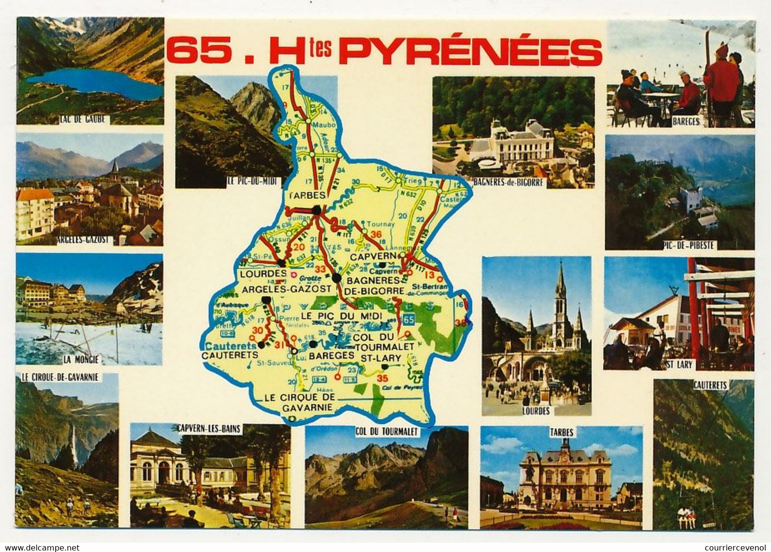 CPM - HAUTES-PYRÉNÉES - Carte Du Département Des Hautes Pyrénées - Petites Vues Des Villes - Sonstige & Ohne Zuordnung