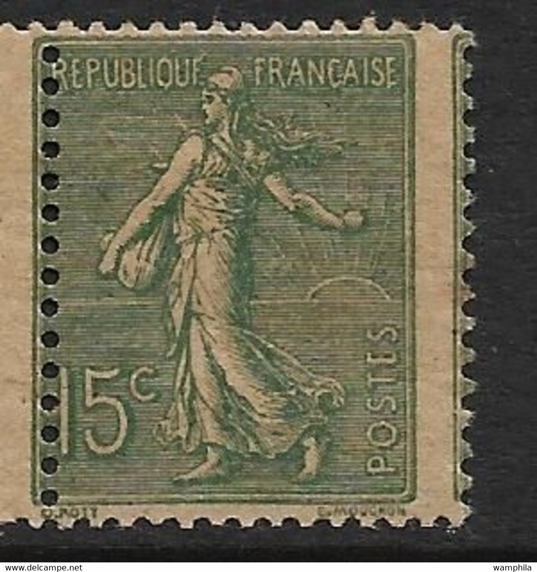 France N°130** GC Variété Piquage à Cheval Cote + 320€. - Ongebruikt