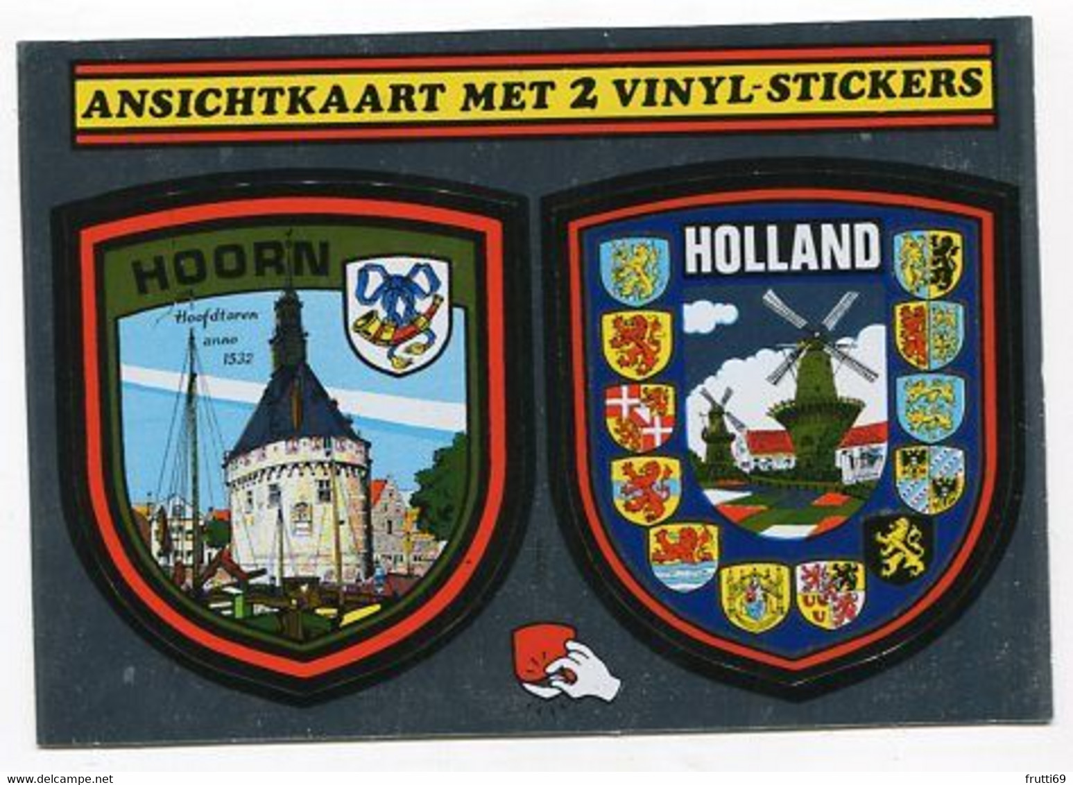 AK 115133 NETHERLANDS -Hoorn - Ansichtkaart Met 2 Vinyl-Stickers - Hoorn