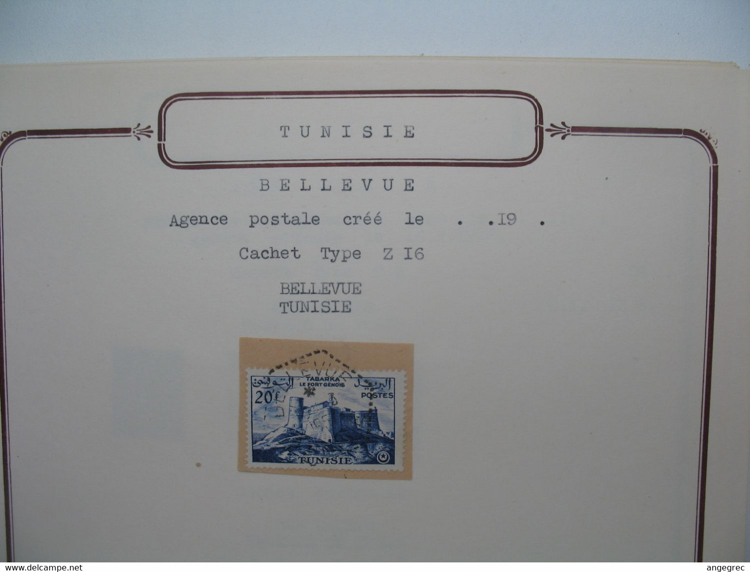 Tunisie Etude Oblitération Voir Scan  :    Bellevue - Used Stamps