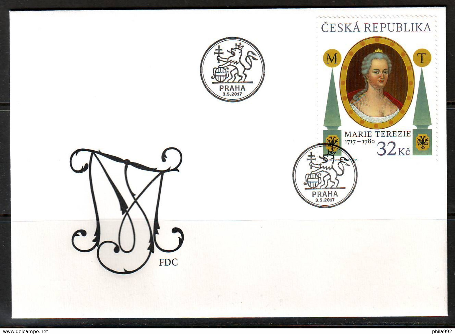CZECH REPUBLIC 2017 Marija Teresia 1717-1780 FDC - Lettres & Documents
