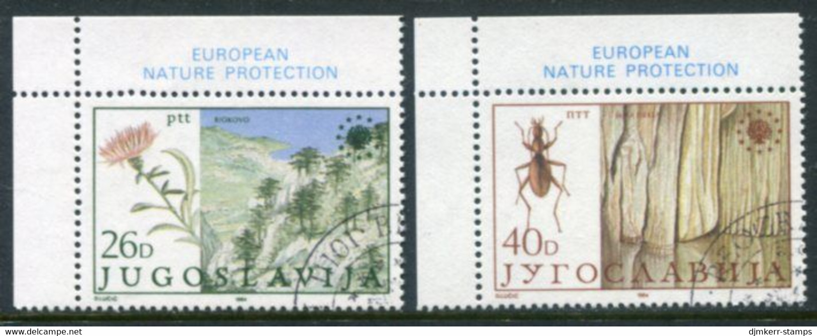 YUGOSLAVIA 1984  European Nature Protection  Used.  Michel 2053-54 - Usados