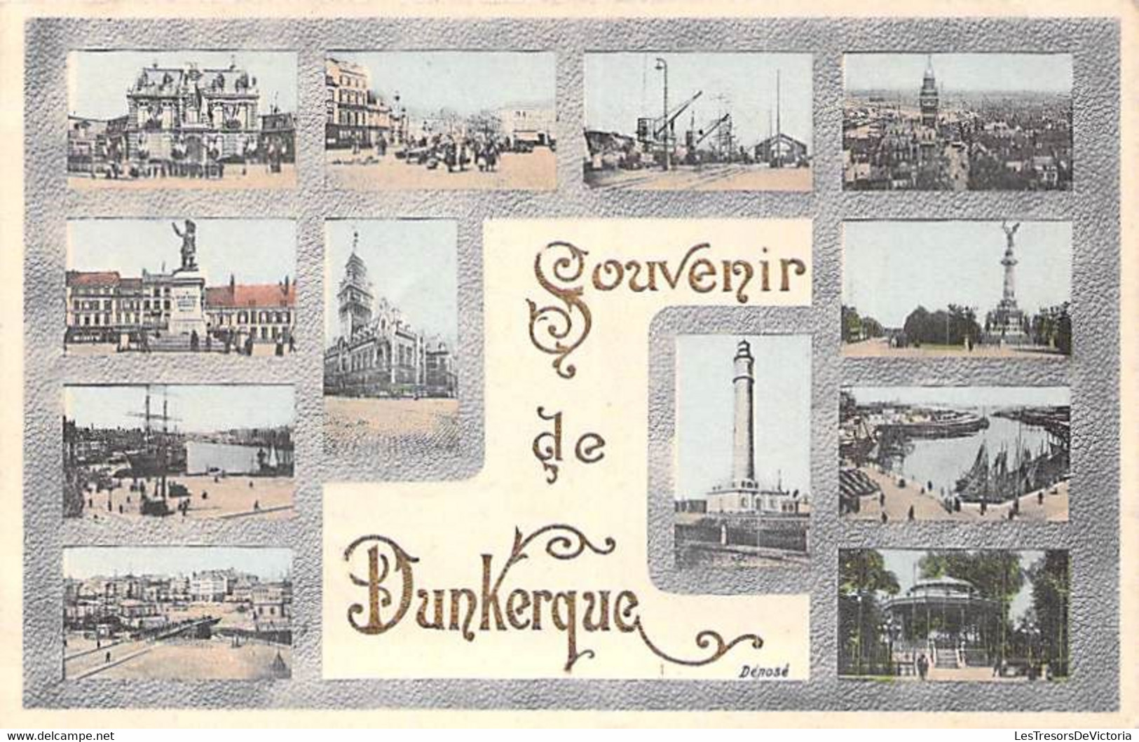 France - Souvenir De Dunkerque - Multivue - Oblitéré Saint Pol Sur Mer 1906 - Colorisé - Carte Postale Ancienne - Dunkerque