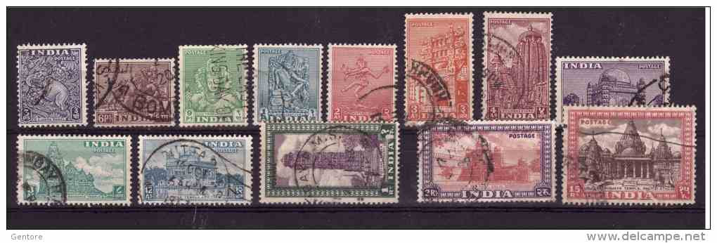 INDIA  DOMINION 1949 Independence Yvert Cat. N° 7/12-14/19-22 Very Fine Used With Highest Value Of The Set - Gebruikt