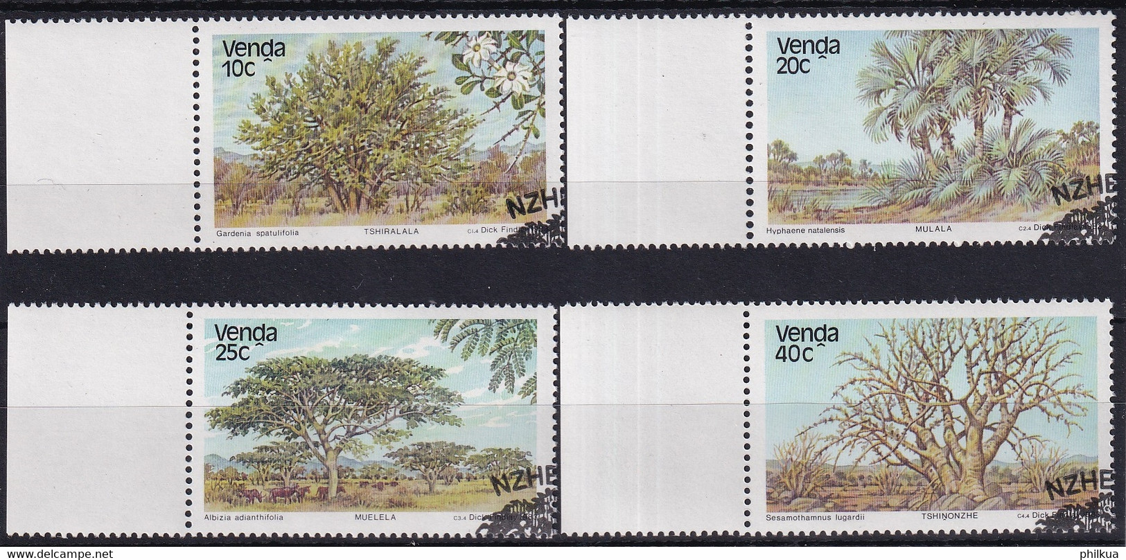 MiNr. 78 - 81 Südafrika, Venda 1983, 3. Aug. Bäume (II) - Sauber Gestempelt - Venda