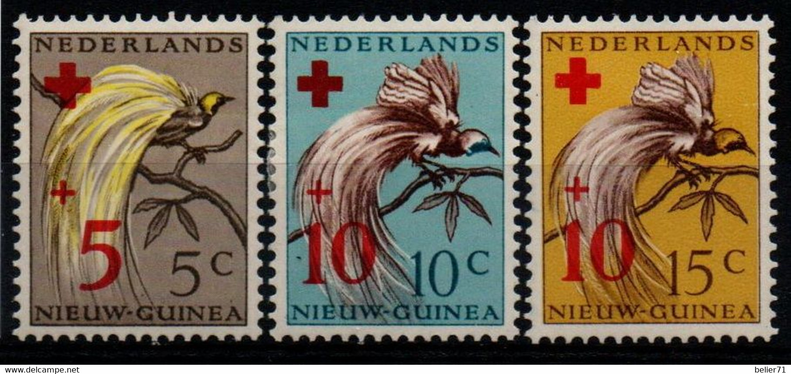 Pays Bas : Nouvelle Guinée N° 36 à 38 X Neufs Avec Trace De Charnière Année 1955 - Nederlands Nieuw-Guinea