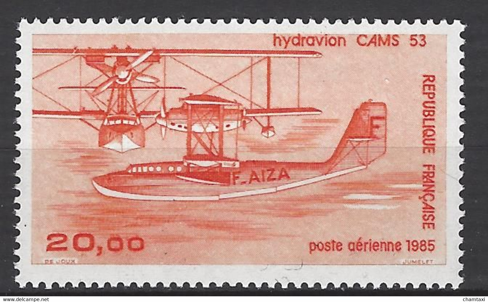 FRANCE 1895 TIMBRE POSTE AERIENNE 58b HYDRAVION CAMS 53 - Luftpost