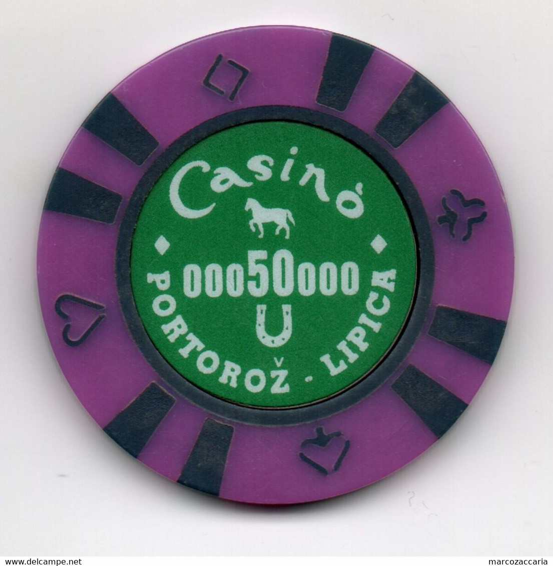 GETTONE, TOKEN, FICHE CASINO' PORTOROŽ/PORTOROSE-LIPICA 50.000 LIRE - Casino