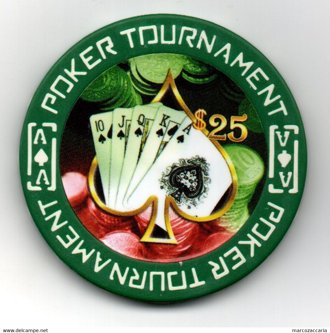 POKER CHIP, FICHE, TOKEN, Casinò POKER TOURNAMENT $25 - Casino