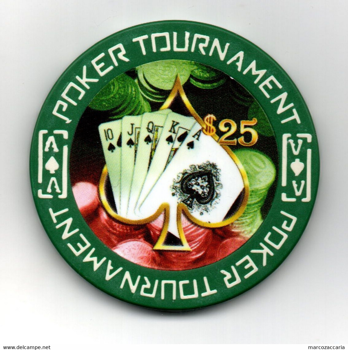 POKER CHIP, FICHE, TOKEN, Casinò POKER TOURNAMENT $25 - Casino