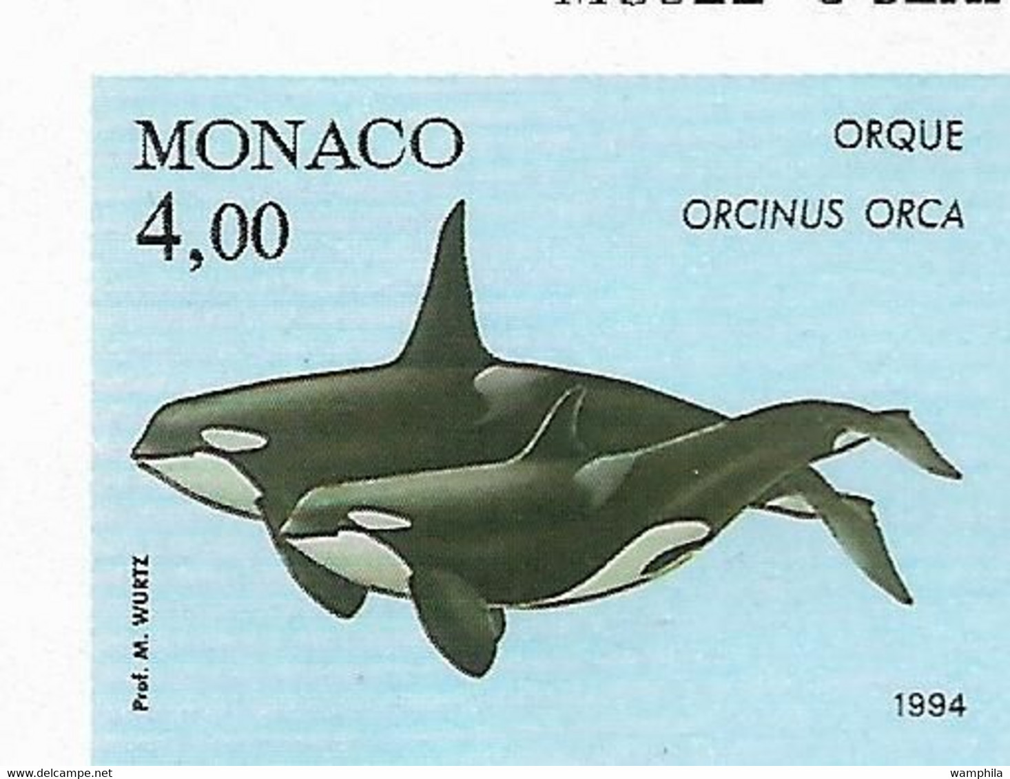 Monaco N°1926/1929** Non Dentelés. Cétacés, Orques, Dauphins Cote + 150€ - Plaatfouten En Curiosa