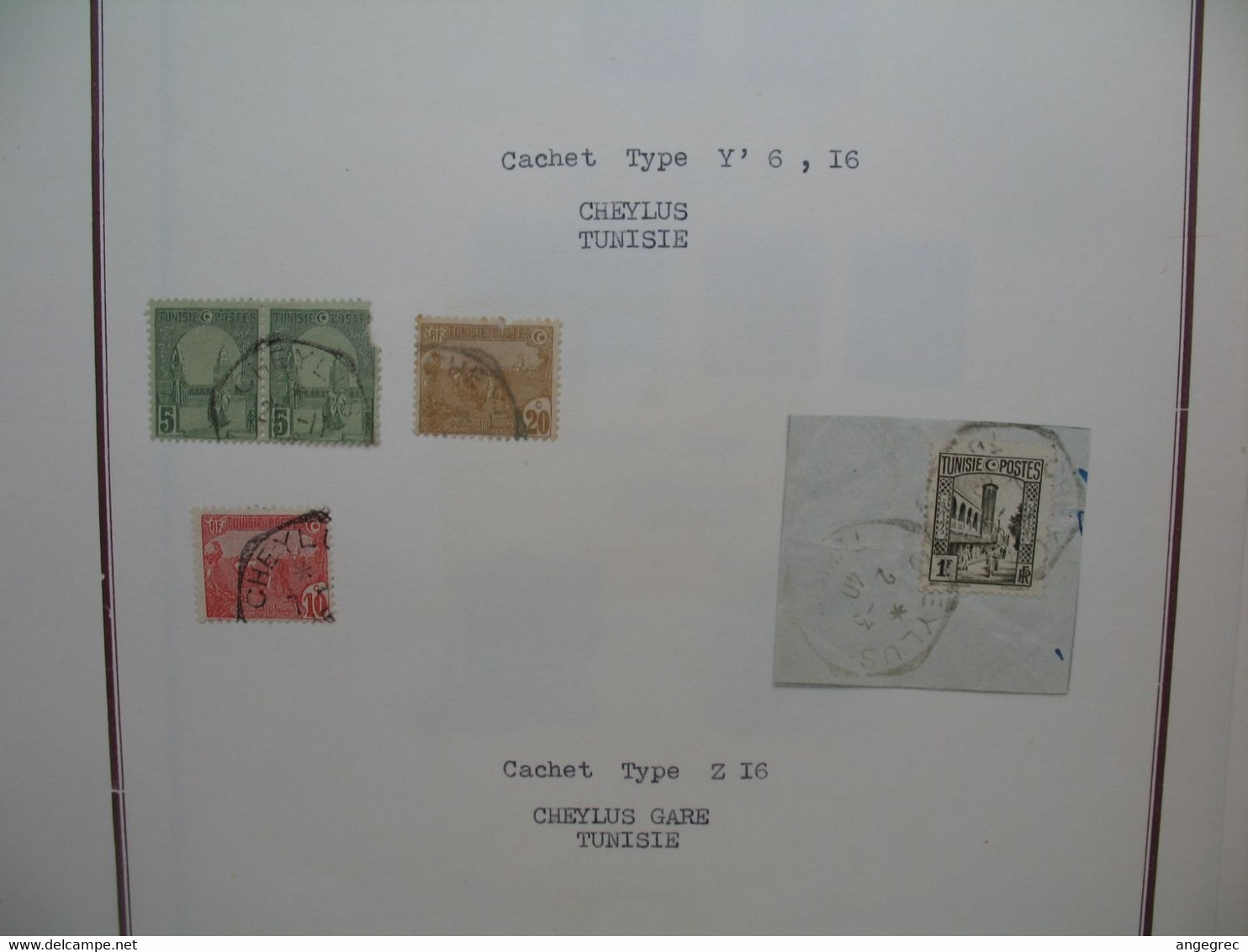 Tunisie Etude Oblitération Voir Scan  :     Cheylus - Gare   Dont Cachet Octogonal - Used Stamps