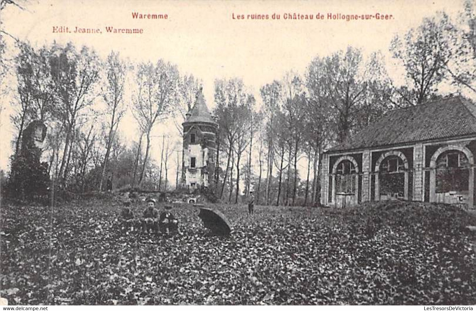 Belgique - Waremme - Les Ruines Du Château De Hollogne Sur Geer - Animé - Edit. Jeanne - Carte Postale Ancienne - Borgworm