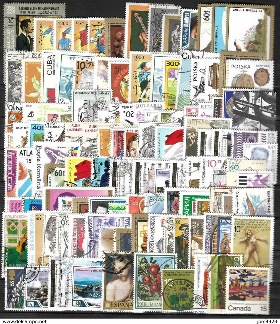 Monde, Etranger Vrac Lot De 118 Timbres  Et 3 Blocs Oblitérés - Lots & Kiloware (mixtures) - Max. 999 Stamps