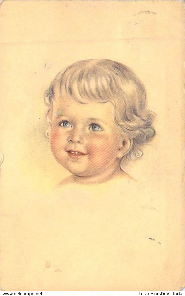 Fantaisies - Dessin D'un Visage D'enfant - Colorisé - Carte Postale Ancienne - Babies